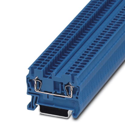 Phoenix Contact Feed-Through Terminal Block; ST 2;5 BU; 20A; 600V; #28 - #12; Spring-cage Connection; Blue